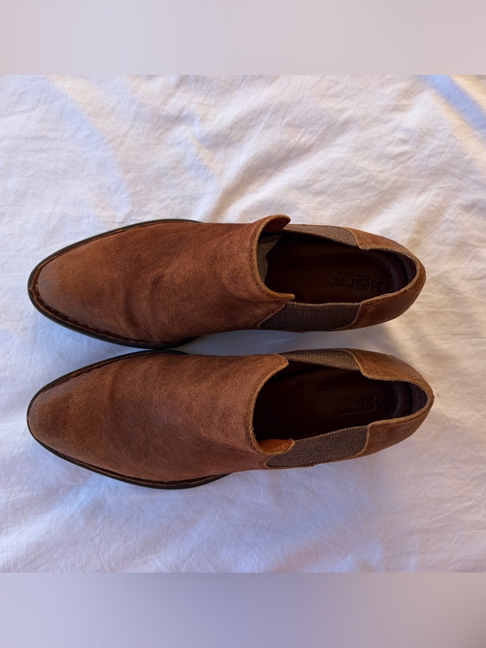 Born Dallia Ankle Boots distressed brown rust suede Sz 8 Soft Comfy Great Cond - Picture 4 of 9